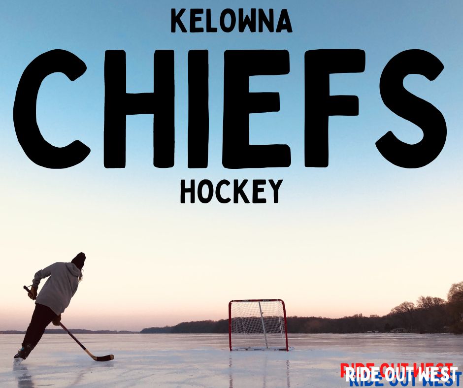 Ride Out West Tours' Kelowna Chiefs Game tour poster, an experience you can try when you stay at Big White Ski Resort with Luxury Mountain Vacation Rentals.