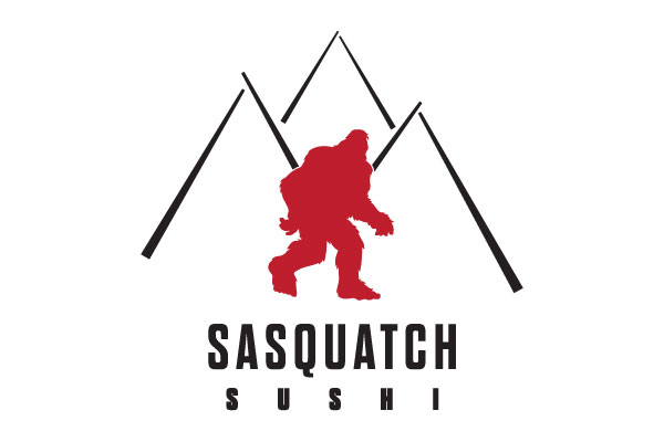 Sasquatch logo, a new sushi restaurant at Big White Ski Resort